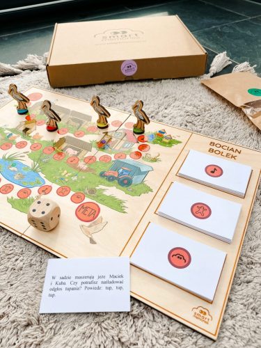  Gioco da tavolo educativo in legno per famiglie per bambini - Bocian Bolek