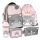  SET SCUOLA PASO KITTY, ZAINO IN PELUCHE, PORTAPENNE, PORTA PRANZO