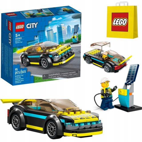  Auto sportiva elettrica LEGO City 60383 + sacchetto di carta LEGO