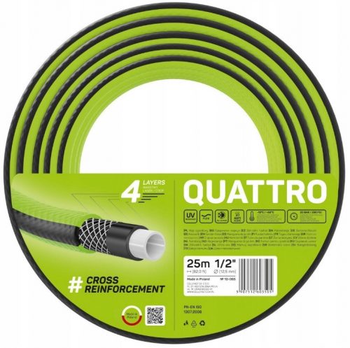  QUATTRO Tubo da Giardino 1/2'' 25 mt CELLFAST 10-065