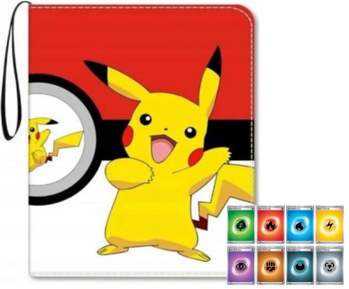  Album Porta Carte Pokemon per 400 Carte + 8 Carte Energia Originali