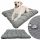  Letto per cani Cuscino per gatti Letto impermeabile Grande Grigio 80x60 cm