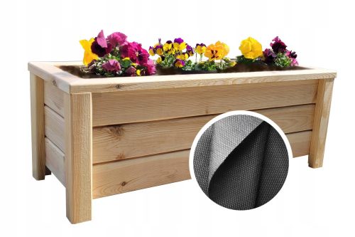  Vaso da fiori 80 cm x 30 x 30 cm in legno naturale