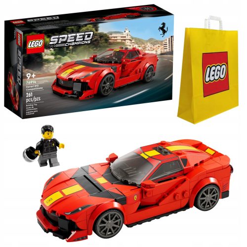  LEGO Speed Champions 76914 Ferrari 812 Competizione + LEGO 6315792 VP SACCHETTO DI CARTA MEDIO M 34X41X10 TE