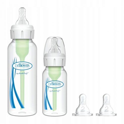  DR.BROWN'S STARTER KIT BOTTIGLIA 120ML + 250ML + 2 X ciuccio POS. 1 e 2