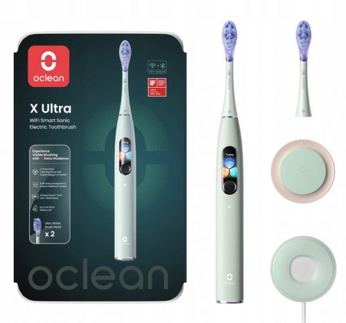  OCLEAN X Spazzolino ultrasonico, menta, 2 punte, manico