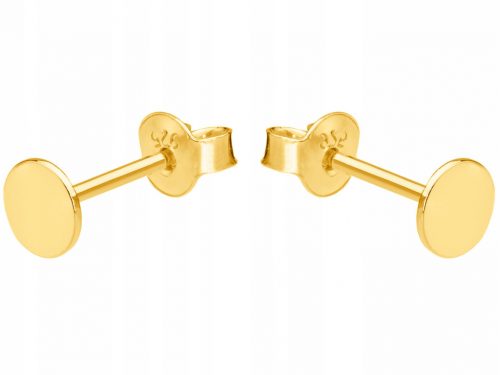  Orecchini a cerchio con monete minimaliste in oro Cerchi in argento placcato oro 925 da 4 mm