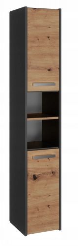  Mensola VMP MOBILE BAGNO 30 cm LIBRERIA A COLONNA 30 cm x 170 cm x 30 cm antracite, rovere artigianale