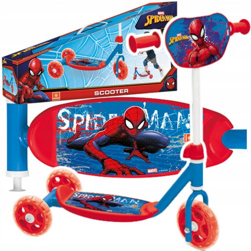  Monopattino a tre ruote SPIDERMAN in alluminio PIEGHEVOLE per la FESTA DEI BAMBINI 2+