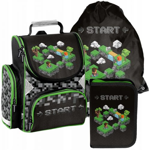  BORSA SCUOLA Zaino PASO MINECRAFT classe 1-3 START