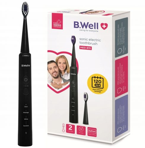  B.WELL MED-870 Spazzolino elettrico sonico Nero