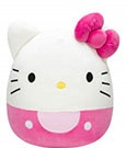  Peluche mascotte originale JAZWARES Squishmallows Hello Kitty rosa 30 cm