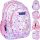  Zaino scuola multiscomparto AstraBag Sfumature di viola, Sfumature di azzurro, Sfumature di rosa, Sfumature di grigio e argento, Multicolor 20 l