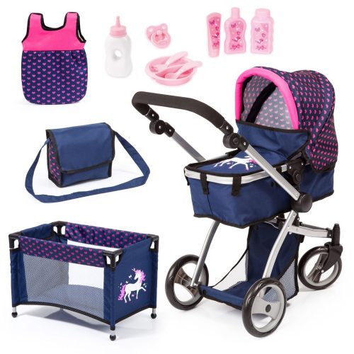  Passeggino per bambole Bayer Design Mega Set 3 in 1