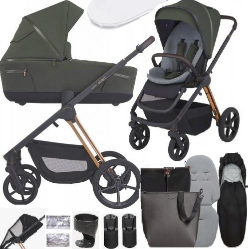  Passeggino Espiro Miloo Luxury Green 2in1 + adattatori per sedile Espiro Miloo