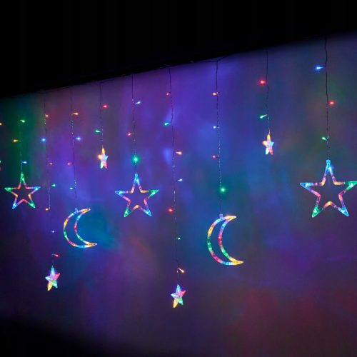  Lampade per tende a LED luna stelle 2,5m 138LED mul