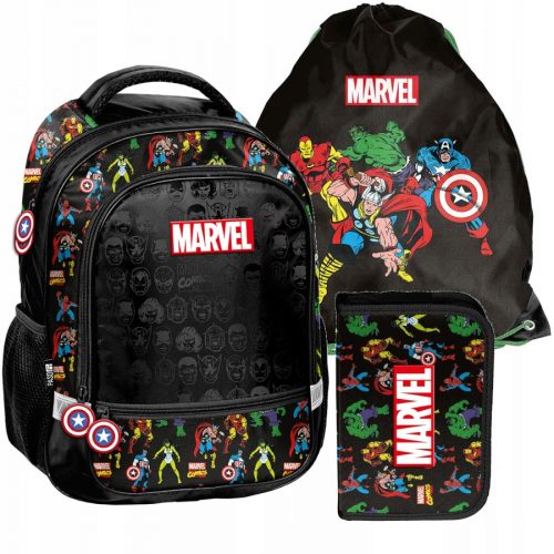  Zaino scolastico multiscomparto Avengers Paso nero, Sfumature di rosso, Sfumature di blu, Sfumature di verde, Multicolor 19 l