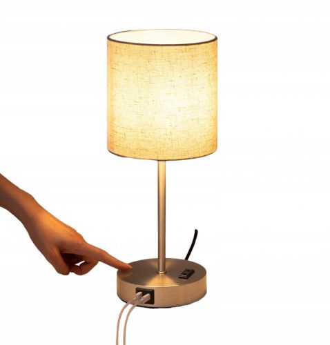  Lampada da comodino EDISHINE nei colori beige e marrone