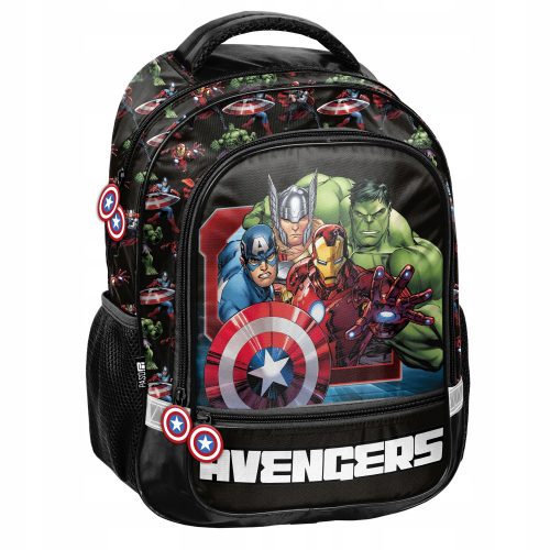  Zaino scolastico multiscomparto Avengers Paso nero, Sfumature di rosso, Sfumature di blu, Sfumature di verde, Multicolor 18 l