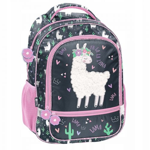  Zaino scuola multiscomparto Paso bianco, Sfumature di azzurro, Sfumature di rosa, Sfumature di verde, Multicolor 18 l