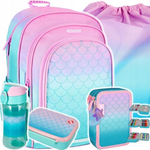  Zaino scuola multiscomparto Starpak Sfumature di viola, Sfumature di blu, Sfumature di rosa, Sfumature di grigio e argento, Sfumature di verde, Multicolor + 4 altri prodotti