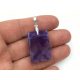  Ciondolo pendente naturale ametista viola pietra argento pr. 925