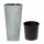  Vaso da fiori Prosperplast 25 cm x 25 x 47,6 cm diametro 25 cm plastica tonalità grigio e argento