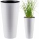  Vaso da fiori Prosperplast 25 cm x 25 x 47 cm diametro 25 cm plastica bianca