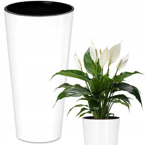  Vaso da fiori Prosperplast Tubus Slim 30 x 30 x 57 cm bianco