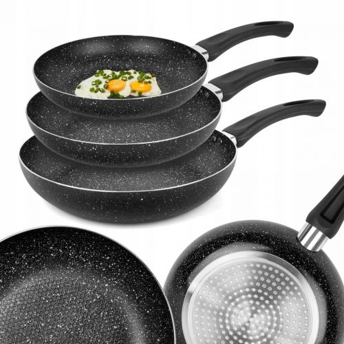  Set di padelle in marmo Tadar Marmara Black, 3 pz.