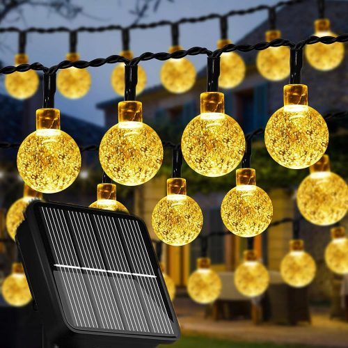  Ghirlande Lampade SOLARI da giardino 50LED 7M Caldo