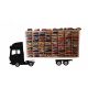  ORGANIZZATORE PER SCAFFALI AUTO HOT WHEELS 80 SCOMPARTI LEGNA + CAMION