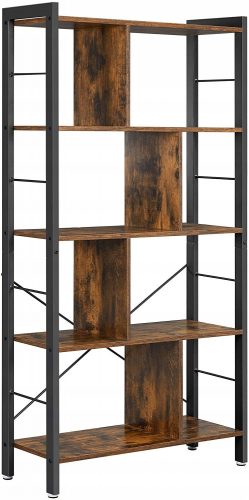  Scaffale Songmics LOFT 74 cm x 154 cm x 30 cm tonalità di marrone