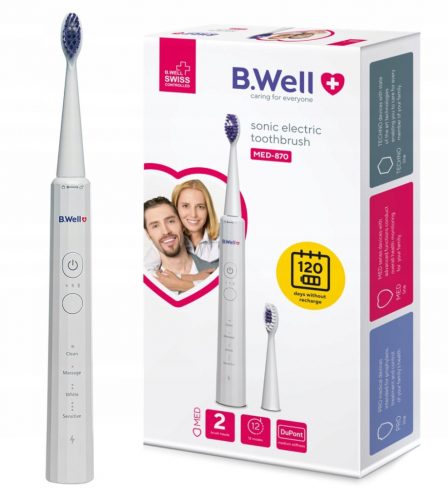  B.WELL MED-870 Spazzolino elettrico sonico Bianco