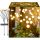  2 PZ 10LED LAMPADA SOLARE FIREFLY ALTALENA SFERE SFERA DA GIARDINO