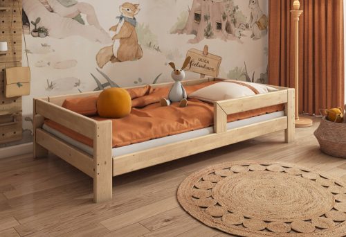  LETTINO PER BAMBINI IN LEGNO 160x80 + GUIDA + STRUTTURA