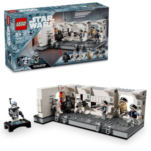  LEGO Star Wars 75387 L'imbarco sull'astronave Tantive IV + SET CARD VERSIONE ELETTRONICA PER VARIE OCCASIONI PASQUA