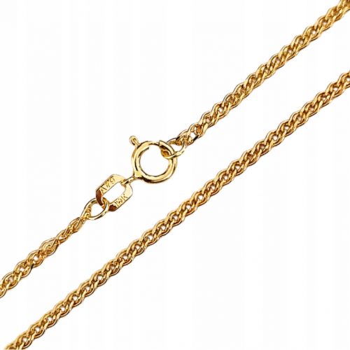  Catena in oro 585 larga nonna 14kt monaliza lucida per regalo 45 cm