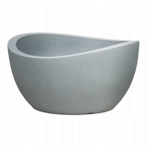  Vaso da fiori Scheurich 39 cm x 39 x 21 cm in plastica tonalità di grigio e argento