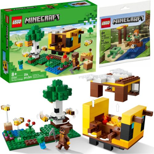  LEGO Minecraft 21241 L'alveare delle api + LEGO Minecraft 30432 La spiaggia delle tartarughe