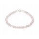  Bracciale in QUARZO ROSA naturale, palline, sfaccettature da 4mm