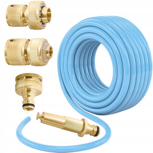  Tubo da giardino durevole da 3/4 pollici 50 metri + set di connettori in OTTONE