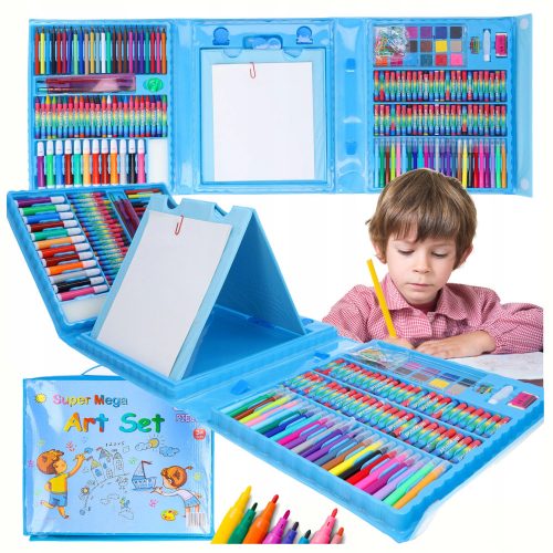  Kit DISEGNO e pittura per bambini, artistico, 280 pz. valigia di pastelli