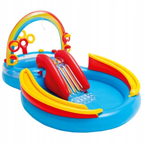  Parco giochi arcobaleno con scivolo Intex ZI-57453