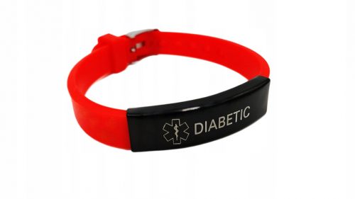  Bracciale DIABETICO rosso