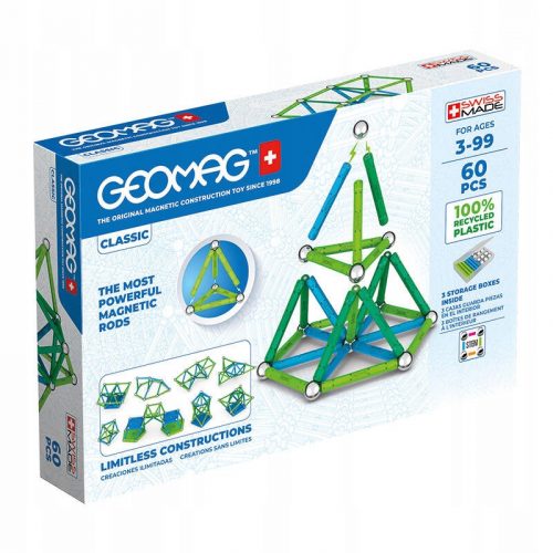  Geomag Classic Blocchi magnetici riciclati 60 pz. 60 pezzi.