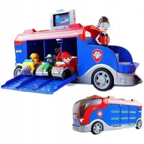  PAW PATROL GRANDE CAMION DI PATTUGLIA + PARCHEGGIO PER 3 AUTO RYDER PER CANI