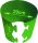  25× Cilindri per pomodoro resistenti, rigidi, durevoli - PVC - 20x20 / 6,28 L *Verde*