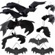  DECORAZIONE REALISTICA PIPISTRELLI IN GOMMA 10 PZ HALLOWEEN VARIE MISURE