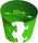  12× Vasi con clip robusti e durevoli per la coltivazione di verdure 22x22 / 8,86 L *Verde*